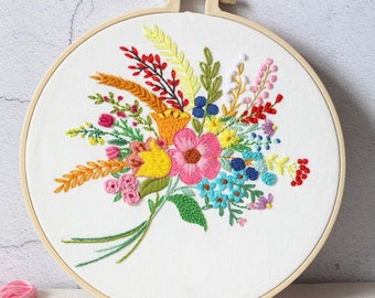 Flower Pattern Embroidery kit for Beginner
