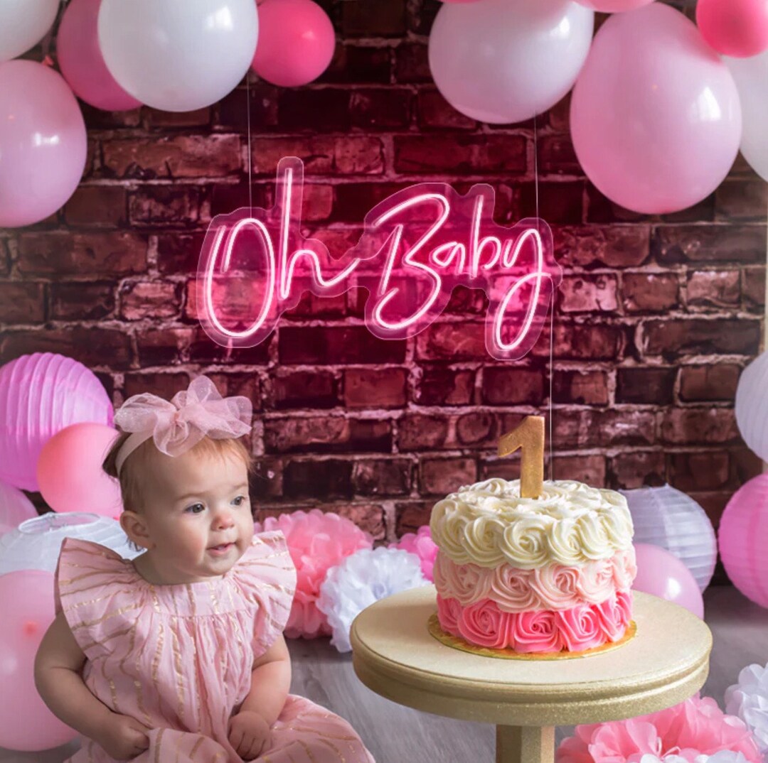 Oh Baby Neon Signs, Party Decor, Kid Room Decorations, Neon Sign Up ...