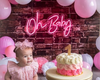 Oh Baby Neon Signs, Party decor, Kid Room Decorations, Neon sign up, Custom Baby Shower Gender Reveal Party, LED neon sign, Baby shower gift