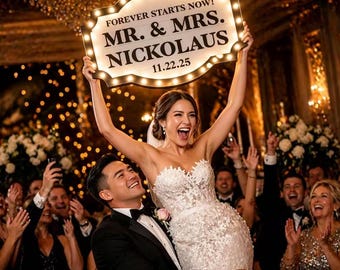 Custom Wedding Bottle Service Sign,Wedding Marquee Sign,Wedding Club Sign,Birthday Brial Party Event Marquee Light,Entrance reception sign