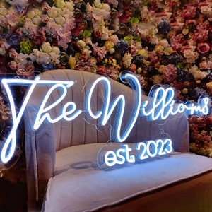 Nome personalizzato Insegna al neon, Insegna al neon Matrimonio Insegna al neon Decorazione da parete Decorazioni per la stanza dei bambini Regali personalizzati per neonati, figlio e figlia