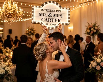 Custom Wedding Bottle Service Sign,Wedding Marquee Sign,Wedding Club Sign,Birthday Brial Party Event Marquee Light,Entrance reception sign