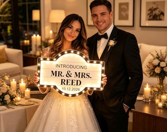 Custom Wedding LED Marquee Sign, Bottle Service, Club Style Event Light