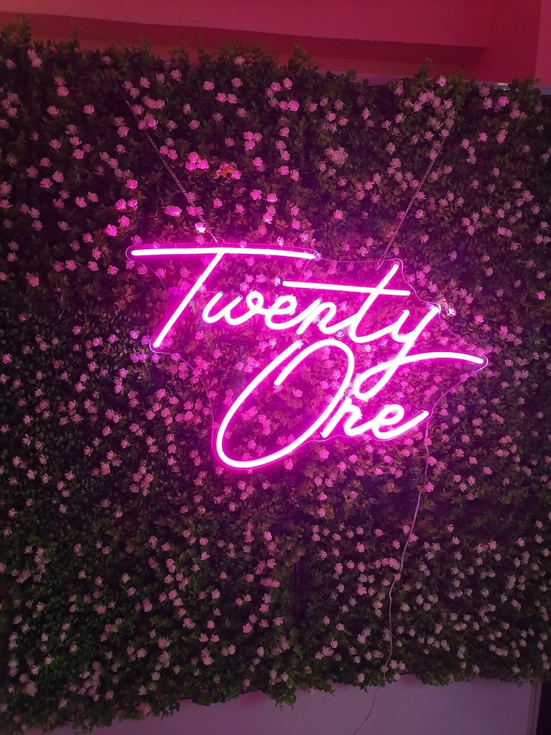 21 Twenty One Custom Neon Sign for Birthday Decor,number LED Light ...