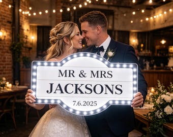 Custom Wedding Bottle Service Sign,Wedding Marquee Sign,Wedding Club Sign,Birthday Brial Party Event Marquee Light,Entrance reception sign