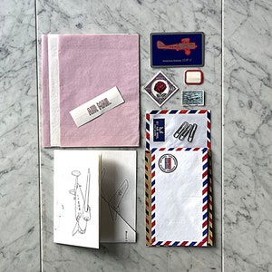 Air Mail Stationery Set: Vintage & Modern Ephemera, Pen Pal Gift (15 Piece) - Perfect Pen Pal Stationery, Snail Mail, or Happy Mail Gift