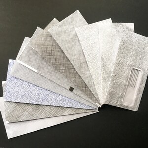 Reversed Recycled Security Envelopes - Variety Pack of 10 - Perfect for fun mail, stationery, junk journals, cash envelopes