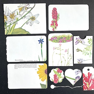 1950s Vintage Botanical Floral Paper Pack - Altered Book Pages for Letter Writing Stationery + Ephemera - Great for Pen Pals Junk Journals