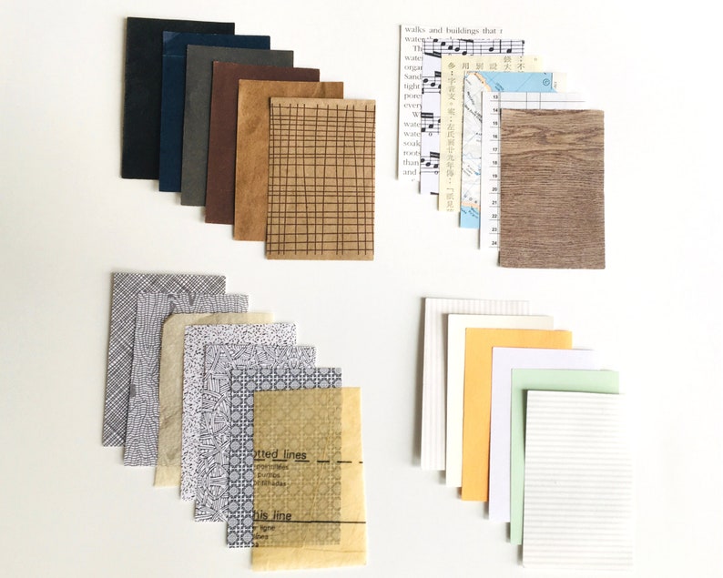 100% Recycled Mini Papers X 25 - Craft Kit for Collages - Snail Mail ...