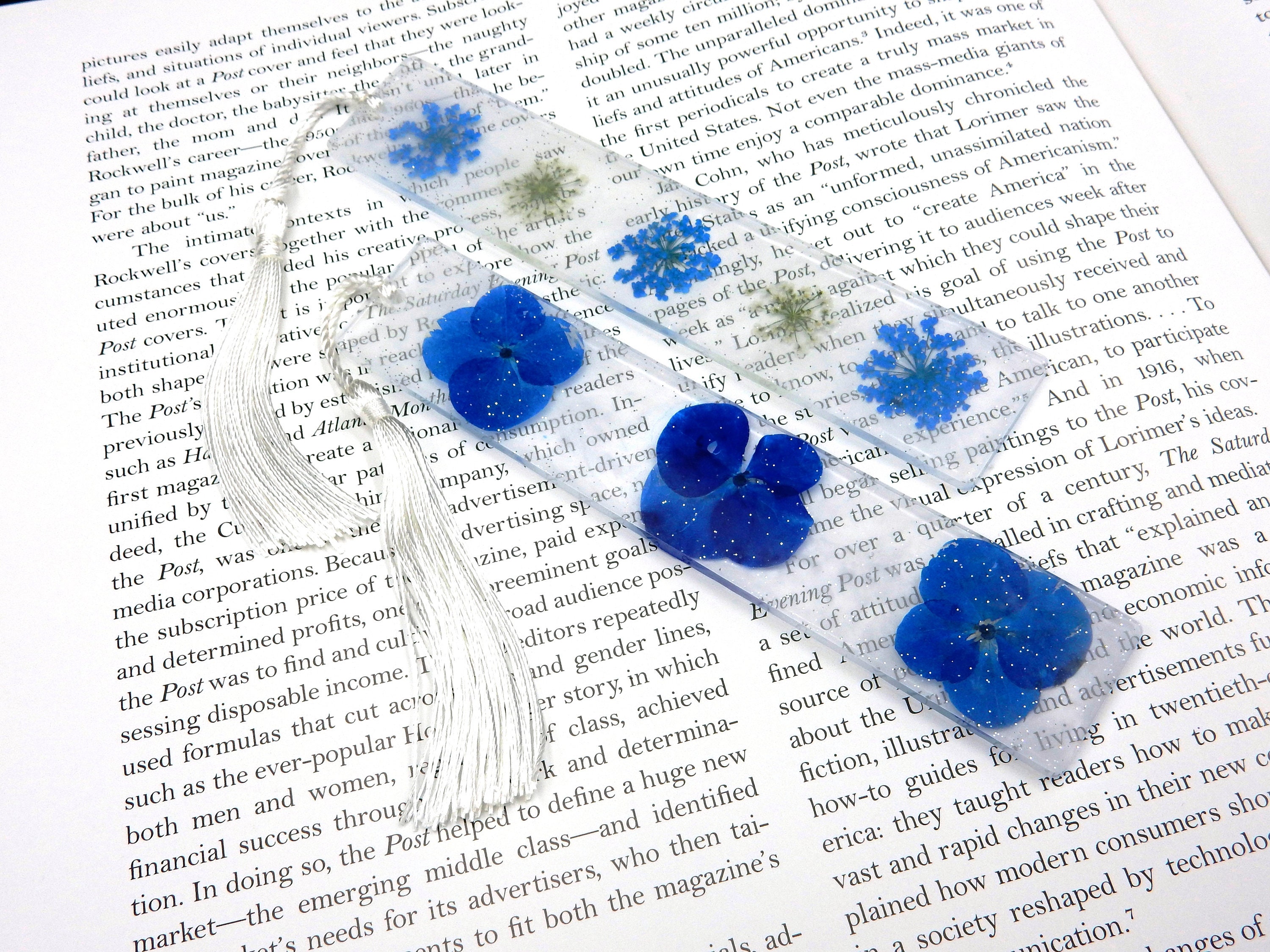 Handmade bookmark with dried flowers Etsy