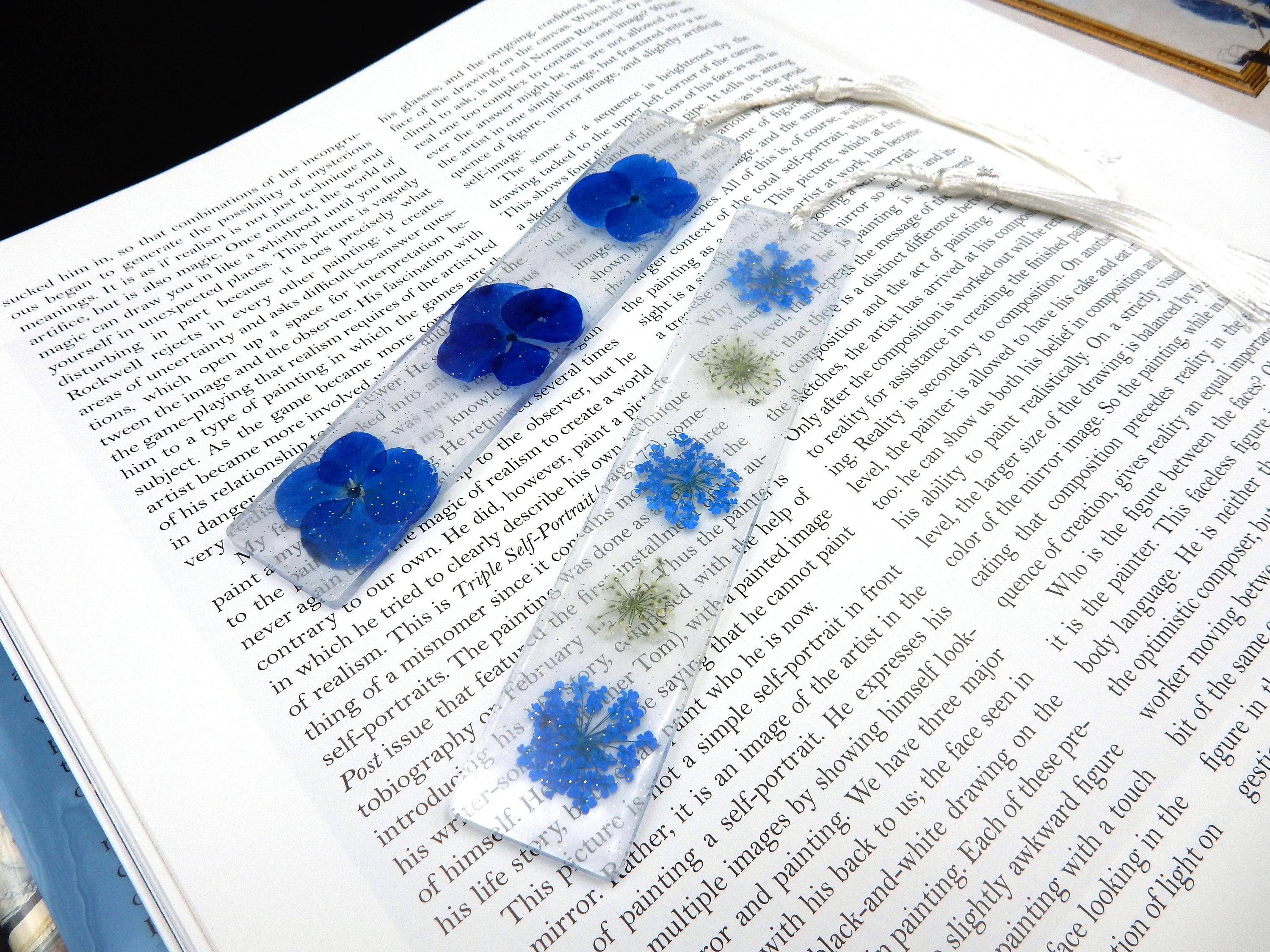 Handmade bookmark with dried flowers Etsy