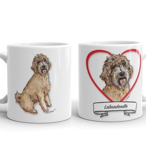 Labradoodle Mug | Labradoodle | Labradoodle art | Labradoodle gift | Dog art | Labradoodle watercolor mug | Labradoodle Dog Mom | Doodle