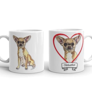 Chihuahua Mug | Chihuahua art | Chihuahua watercolor | Chihuahua lover art | Dog art | Chihuahua gift | Dog Mom Gift | Pet gift | Dog mug