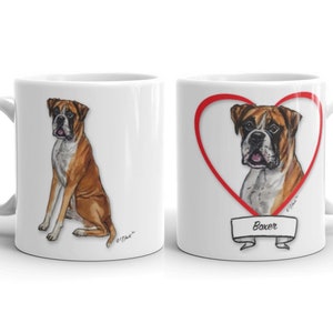 Boxer Mug | Boxer art | Boxer watercolor | Boxer | Dog art | Boxer gift | Boxer Dog Mom