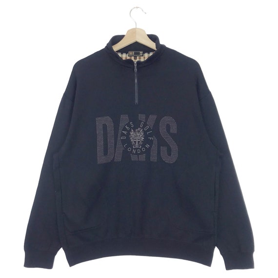 Vintage Daks London Sweatshirt Half Zip Double Po… - image 1