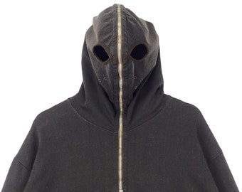 RARE!! A/W1997 World Wide Web Masked/Alien Hoodie Massimo Osti/stone island/Cp Company High Fashion Designer Size Large Made In Italy
