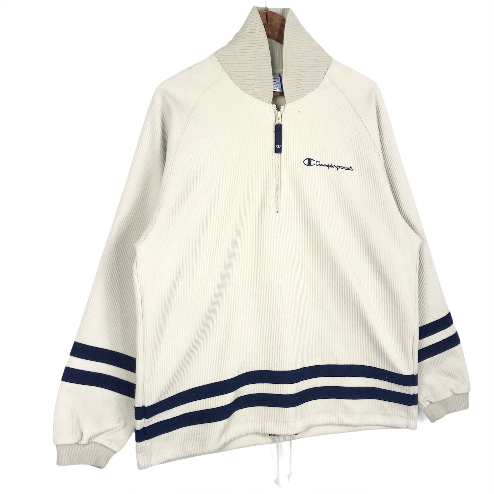 Vintage Champion Half Zip Sweatshirt Made in Japan Spellout Pullover ...