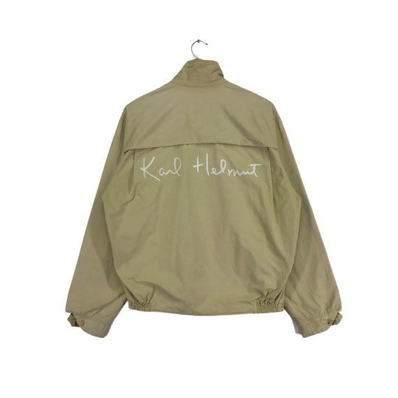 Vintage 90s Karl Helmut Jacket Zipper Double Pocket Big Logo Karl