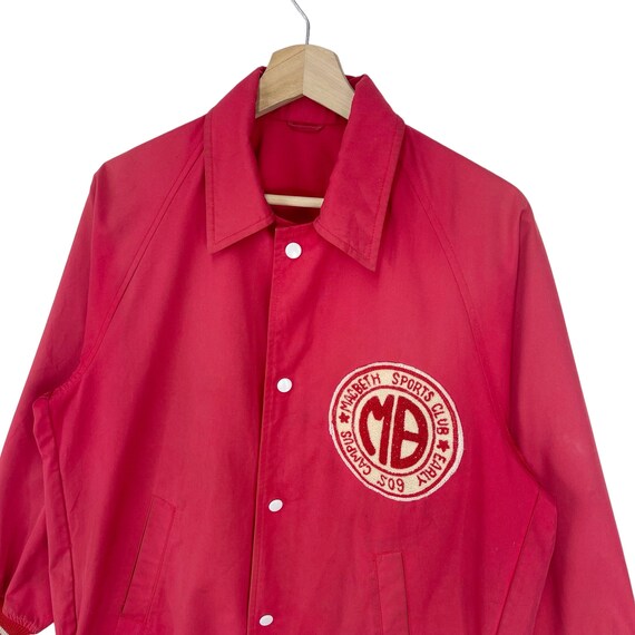 Vintage Macbeth Coach Jacket Snap Button Red Coac… - image 4