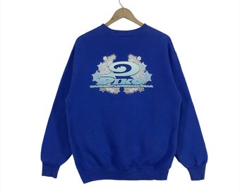 Vintage Piko Hawaiian Sweatshirt Big Logo Piko Long Beach Wear Pullover Crewneck Medium Size