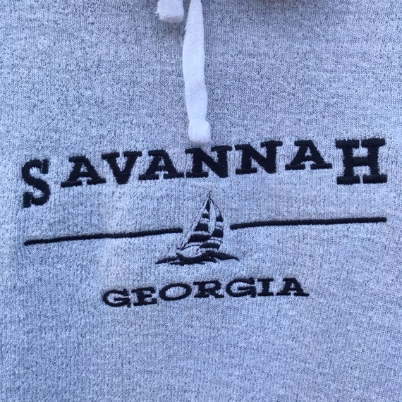 Vintage Savannah Georgia Sweatshirt Hoodie Embroidery Logo