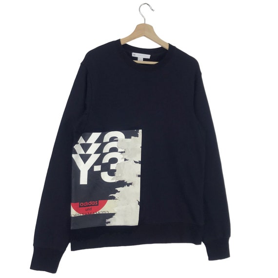 Amazing Y 3 Yohji Yamamoto Sweatshirts Crewneck Spell Out Big Logo Yohji Collaboration Adidas Sweatshirts Size Medium Etsy