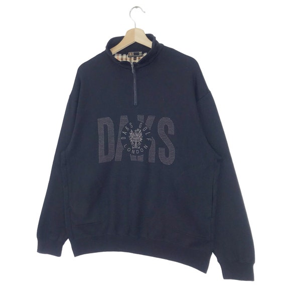 Vintage Daks London Sweatshirt Half Zip Double Po… - image 3