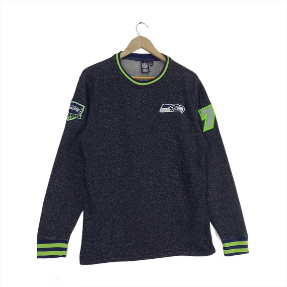 Vintage Seattle Seahawks Sweatshirt Spellout Big … - image 2