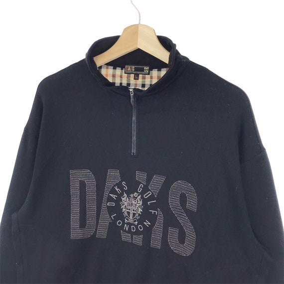 Vintage Daks London Sweatshirt Half Zip Double Po… - image 2