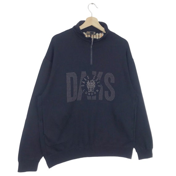 Vintage Daks London Sweatshirt Half Zip Double Po… - image 4
