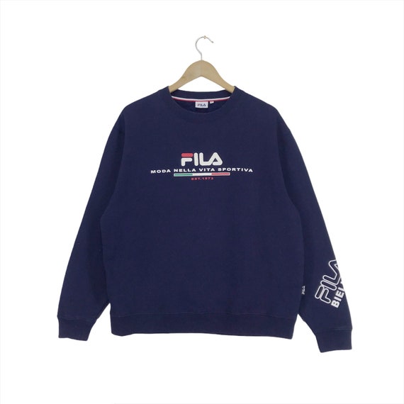 Blue fila jumper new arrivals