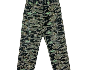 Spring/ Summer 2001 Undercover Chaotic Discord Tiger Stripes Cargo Pants Japanese Fashion Designer Jun Takahashi Camouflage Size 32