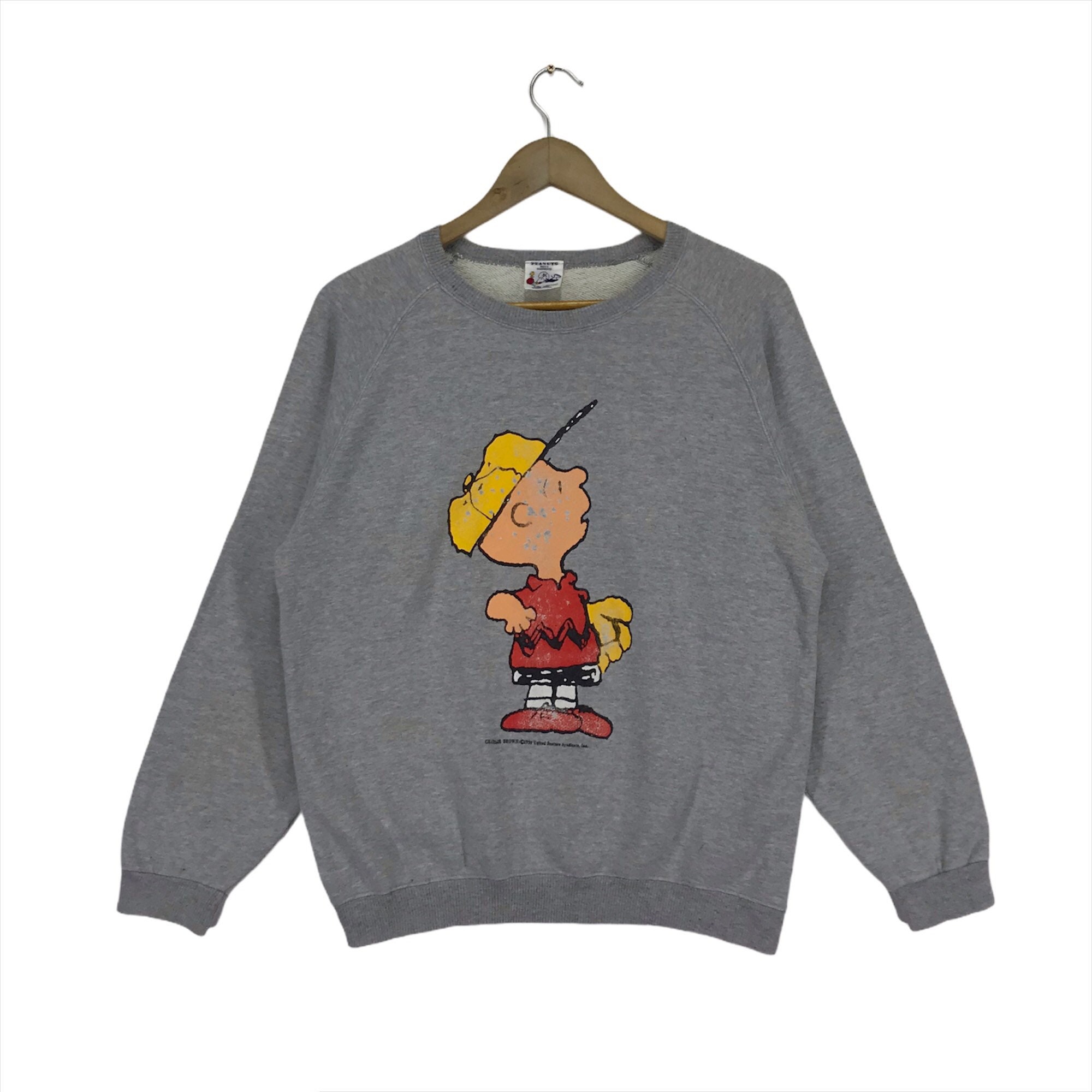 Vintage Peanuts Sweatshirt Big Logo Pullover Charlie Brown | Etsy