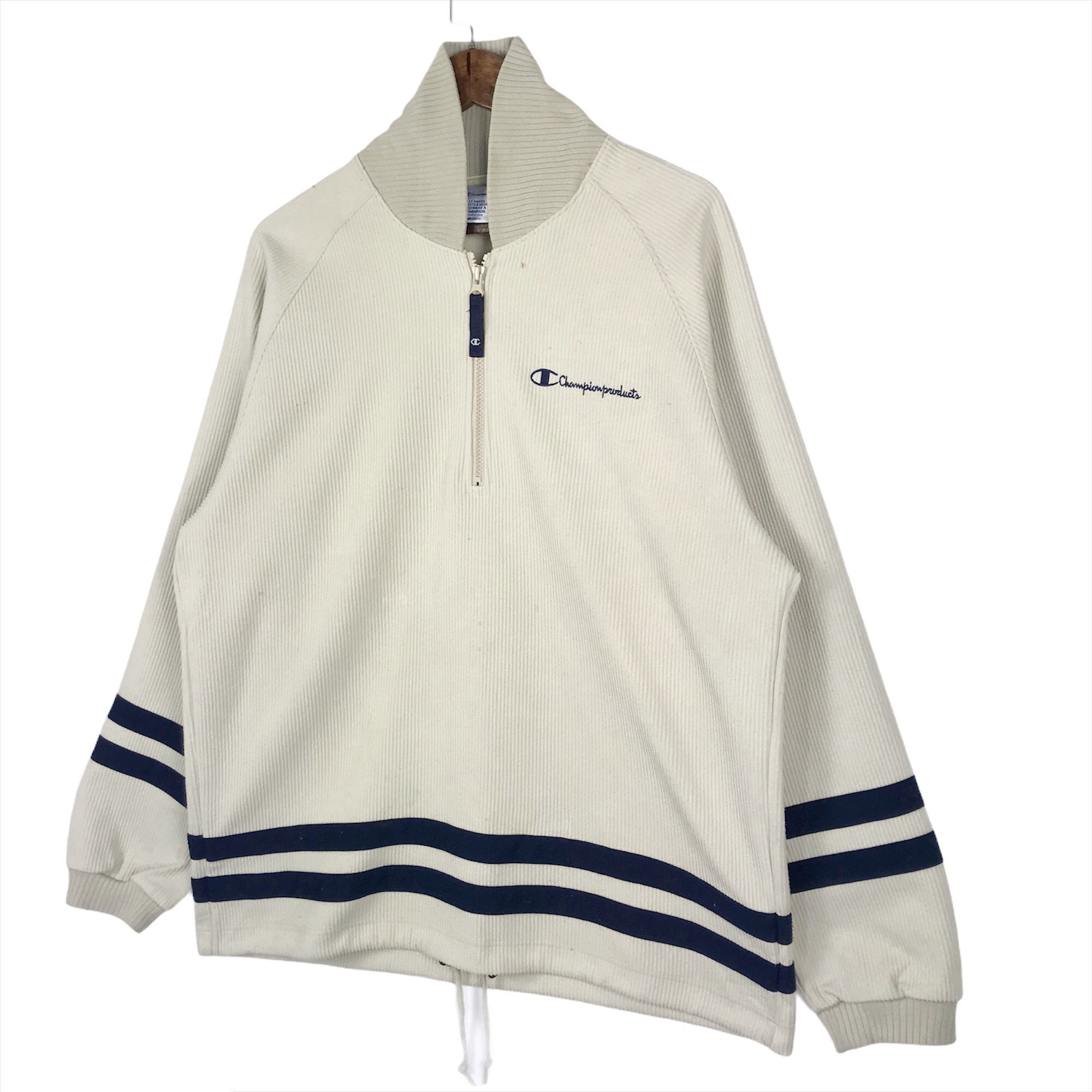 Vintage Champion Half zip Sweatshirt Made In Japan Spellout | Etsy