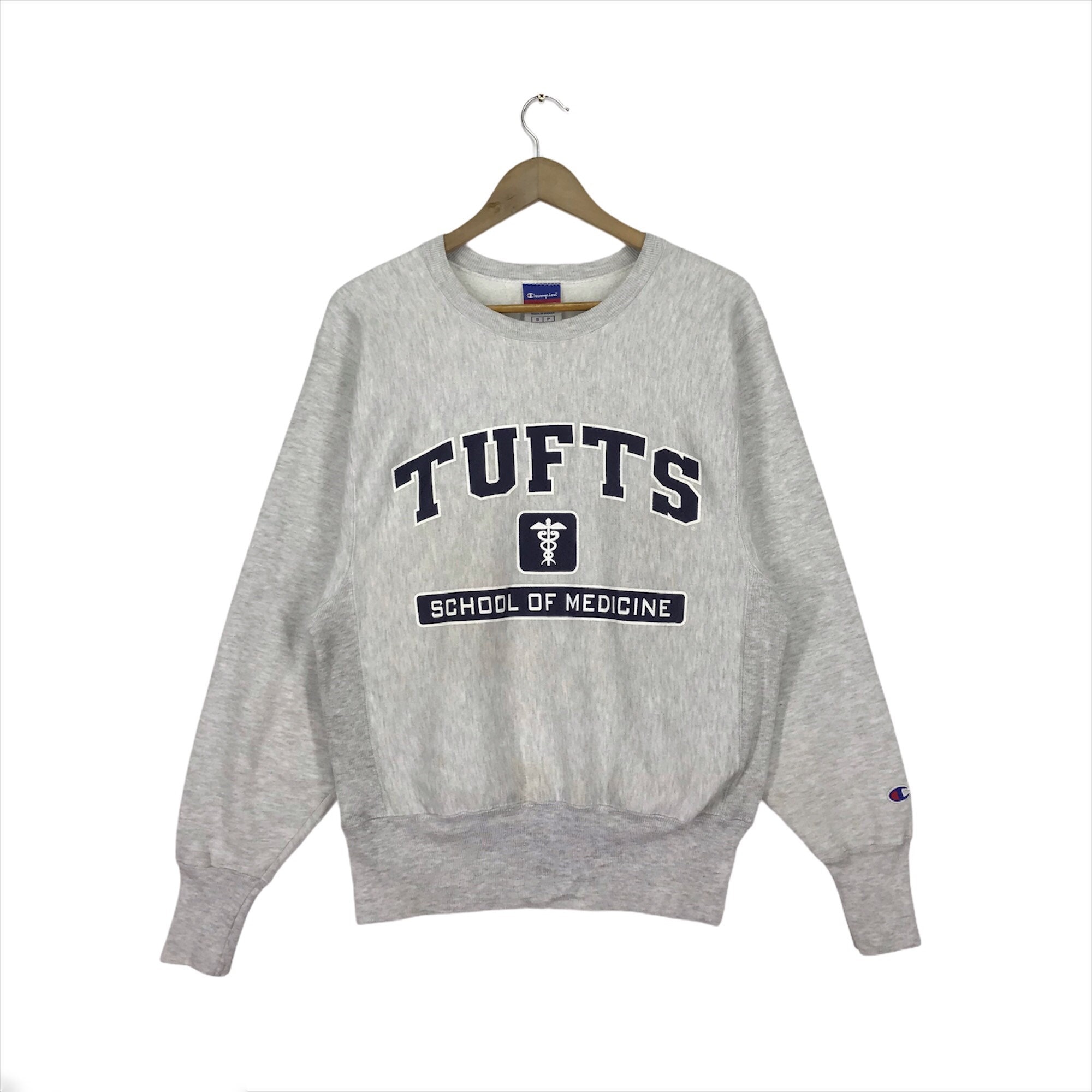 Vintage 90s Tufts University Sweatshirt Spellout Big Logo Pullover