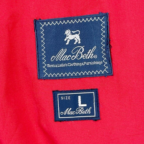 Vintage Macbeth Coach Jacket Snap Button Red Coac… - image 8