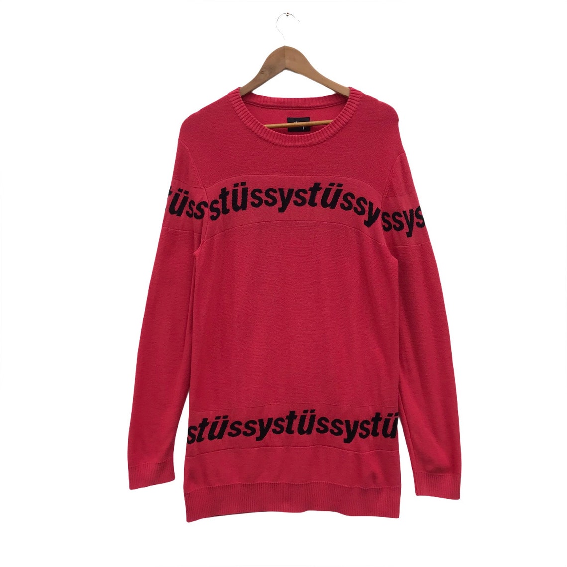 Vintage Stussy Knitwear Crewneck Big Logo Pullover Size M | Etsy