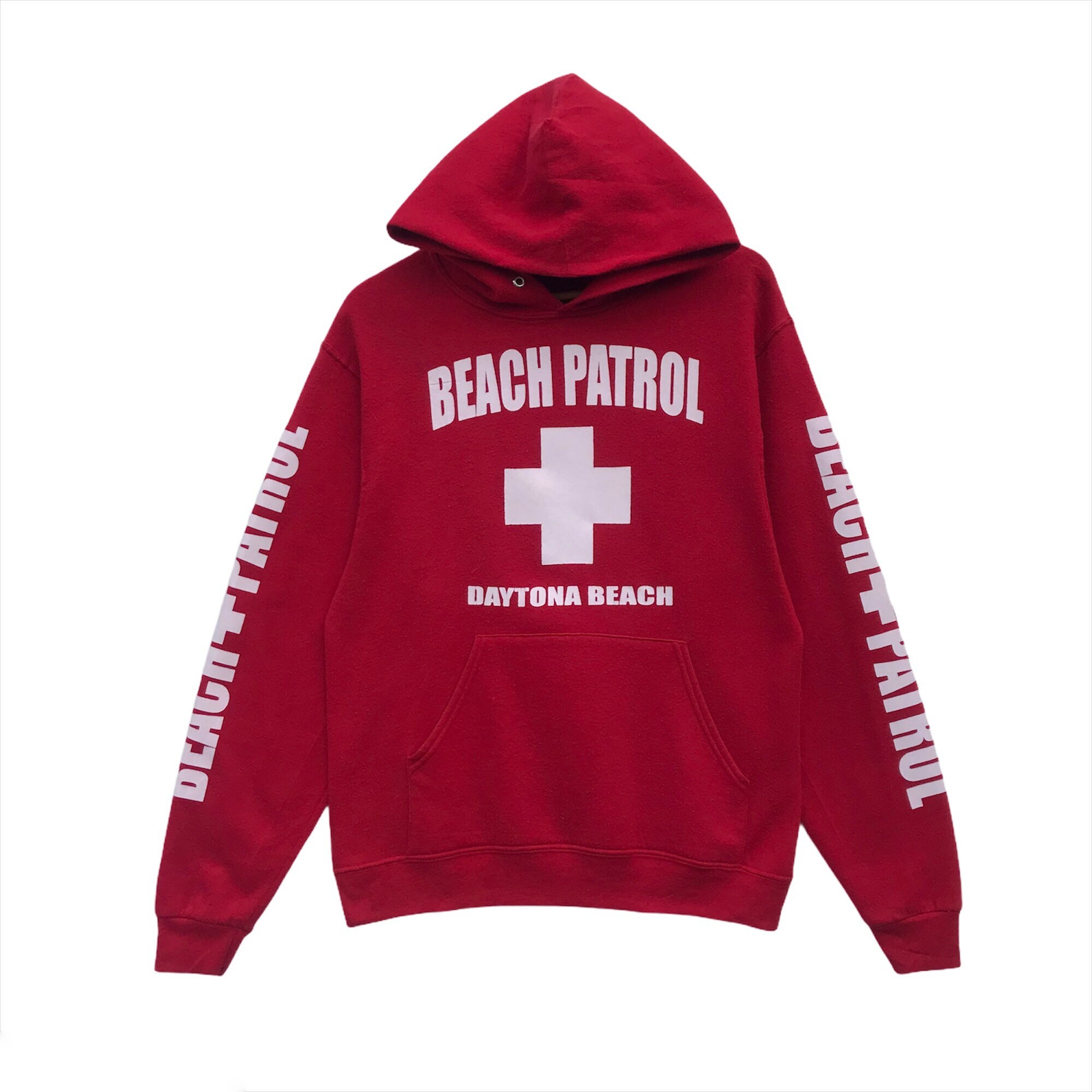 Vintage Beach Patrol Daytona Beach Sweatshirt Hoodie Made in Honduras Spellout Big Logo Crewneck Size M Etsy UK
