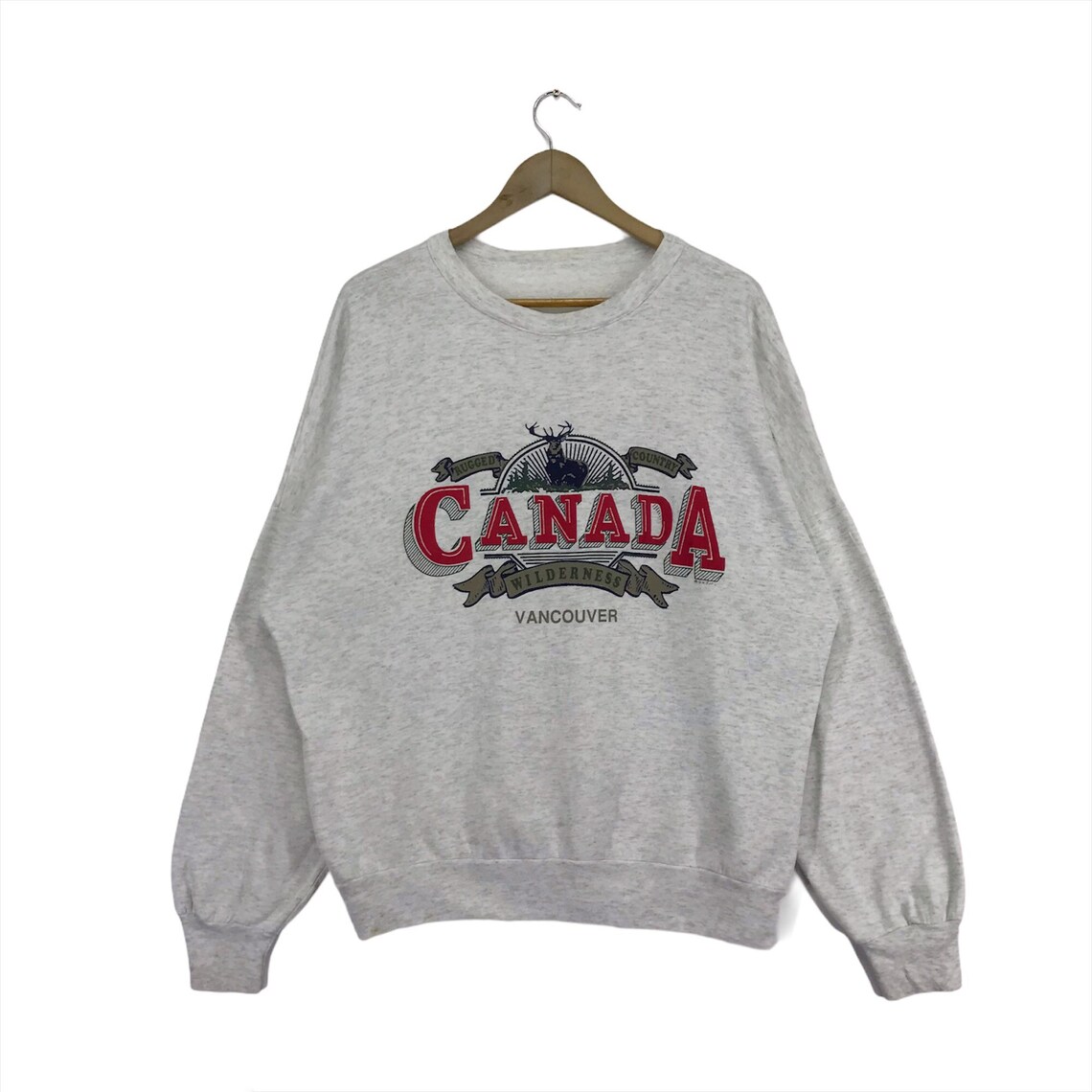 Vintage Canada Sweatshirt Crewneck Big Logo Jumper Sweatshirt Etsy