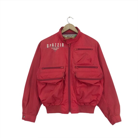Vintage Spazzio Racing Team Jacket Bomber Zip up Multipocket - Etsy