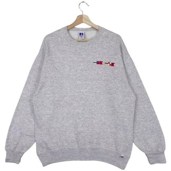 Vintage 90s Nautical Flag Sweatshirts Crewneck Embroidered - Etsy
