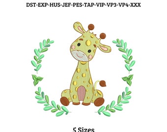 Giraffe Embroidery Design, Baby Embroidery Design, Embroidery, Instant ...