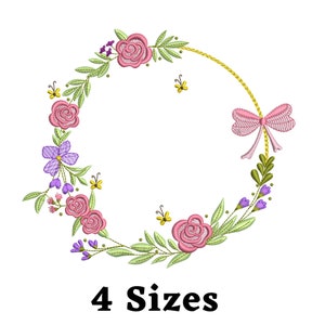Frame Flowers embroidery designs frame embroidery design machine floral embroidery pattern file instant download towel design embroidery