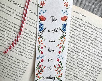 Personalised  Bookmarks | Inspirational Quotes | Original Hand Painted Watercolour  |  handmade bookmark - Book Lover Gift