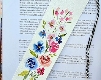 Personalised Floral Bookmarks | Hand Painted Design Readers Gift | Watercolour | Book Lover | customised name | graduation, wedding gift
