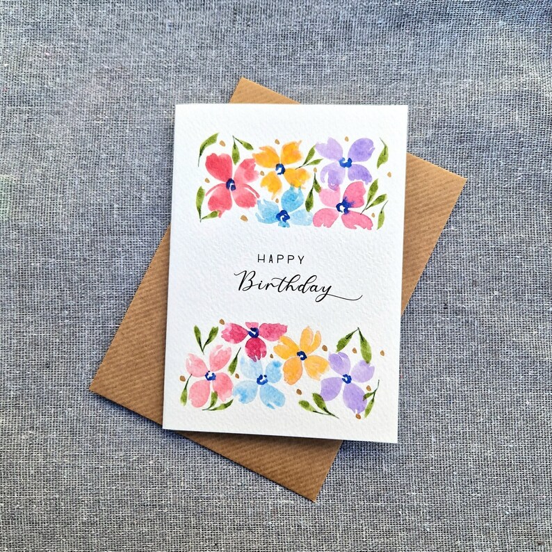 Flower birthday card