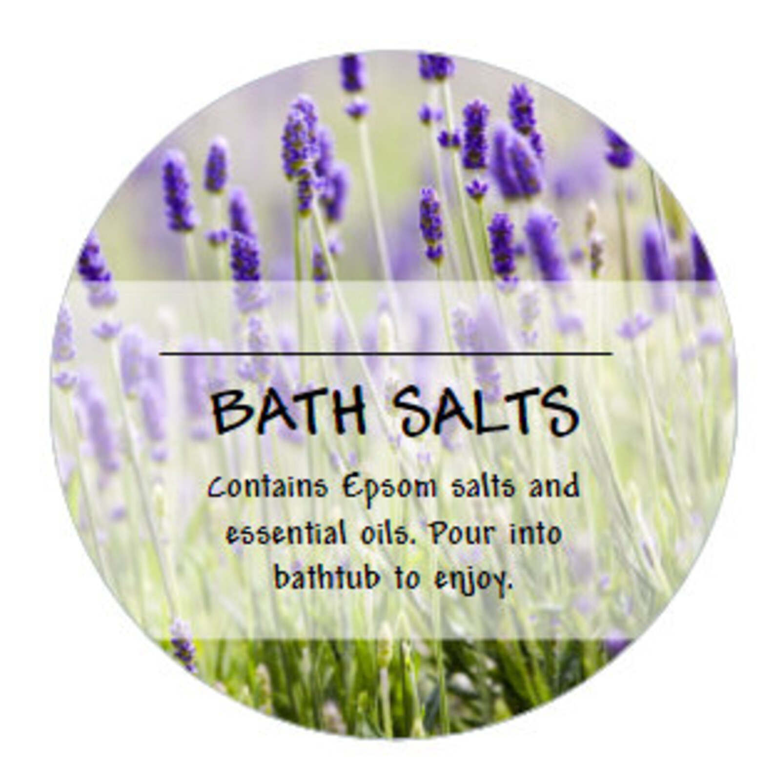 Bath salts sample label Etsy