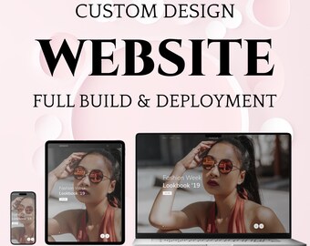 Full Custom Website | Unlimited Revisions | Custom Made Web Design | Full Setup & Launch | Personal Shop Professional Business Website