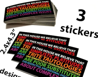 Social Justice Stickers - Large (A) (x3)