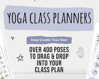 Yoga Class Planner, Yoga Teacher Class Plans, Yoga Class Sequence Planner, Yoga Class Plans - Drag & drop 400 poses to sequence your class